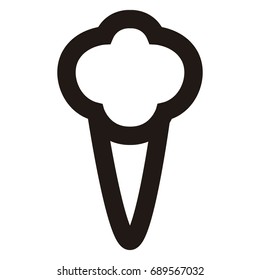 Isolated outline of an ice cream, Vector illustration