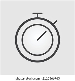 Isolated outline icon of a chronometer or timer