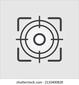 Isolated outline icon of a target