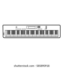 Isolated outline of a keyboard, Vector illustration