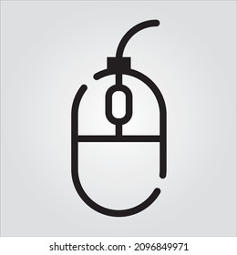 Isolated Outline Mouse Scalable Vector Graphic