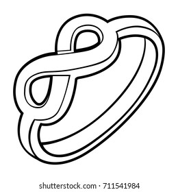 Isolated outline of a ring, Vector illustration