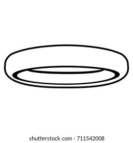 Isolated outline of a ring, Vector illustration