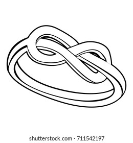Isolated outline of a ring, Vector illustration