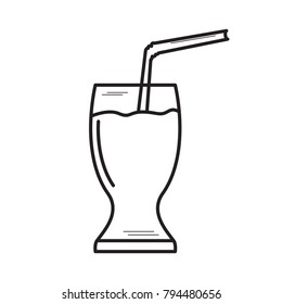 Isolated outline of a soda, Vector illustration