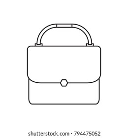 Isolated outline of a suitcase, Vector illustration