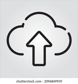 Isolated Outline Uploading Scalable Vector Graphic