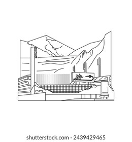isolated outline vector of Medeu