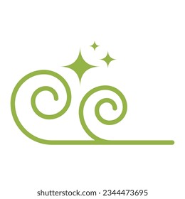 Esquema aislado de un icono de viento Icono Ilustración vectorial