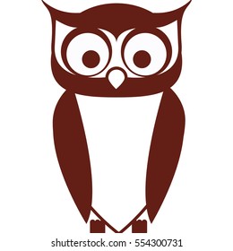 Isolated owl cartoon design