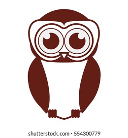Isolated owl cartoon design