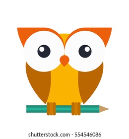 Isolated owl cartoon design