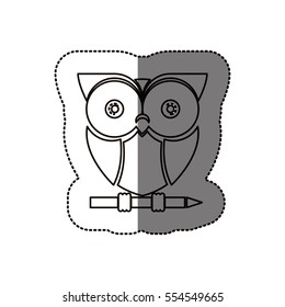 Isolated owl cartoon design