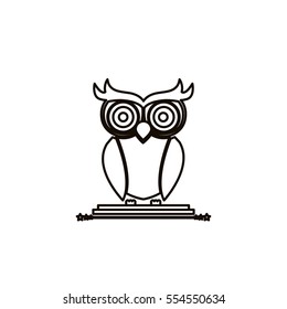 Isolated owl cartoon design