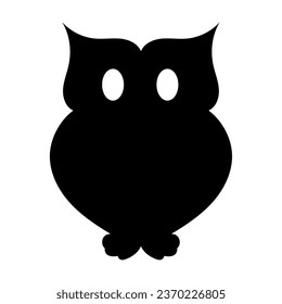 Isolated owl silhouette halloween icon Vector illustration