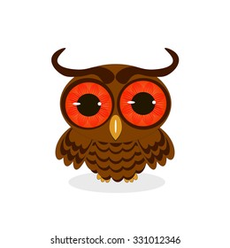 isolated owl vector illustration