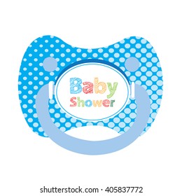 Isolated pacifier with texture and text on a white background