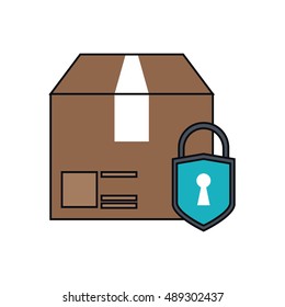 Isolated package with padlock design