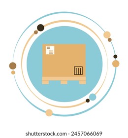 Isolated packing crate vector illustration graphic icon symbol