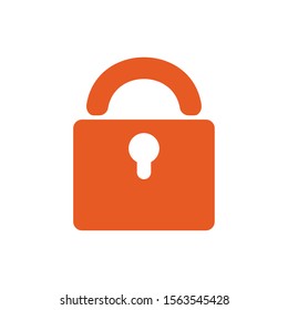 Isolated padlock icon on a white background - Vector