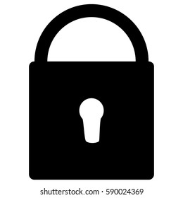 Isolated padlock icon on a white background, Vector illustration