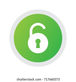 Isolated Padlock Icon Symbol On Clean Background. Vector Unlock Element In Trendy Style.
