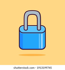 a isolated padlock illustration vector design, a padlock symbol for landing page flyer banner