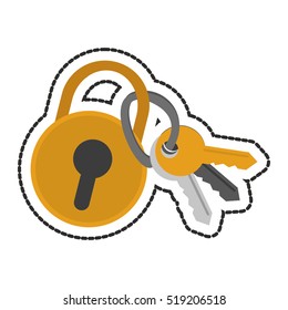 Isolated padlock and key design