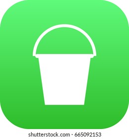 Isolated Pail Icon Symbol On Clean Background. Vector Bucket Element In Trendy Style.