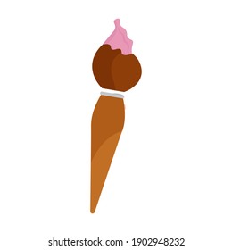 Isolated paint brush Back to school animated icon- Vector