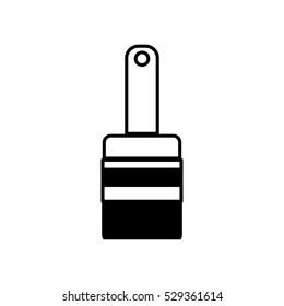 Isolated paint brush design