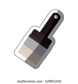 Isolated paint brush design