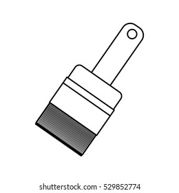 Isolated paint brush design