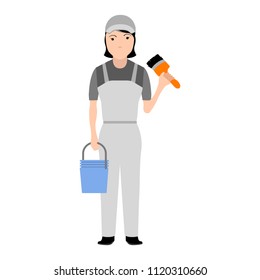 Isolated painter avatar