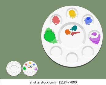 Isolated painting pallet on transparent background