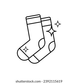 Par aislado de calcetines limpios y brillantes Ilustración vectorial