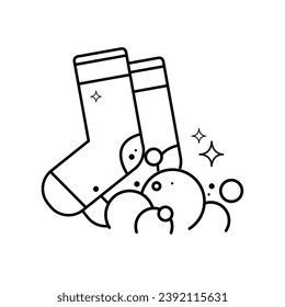 Isolated pair of cleaned socks icon Vector illustration