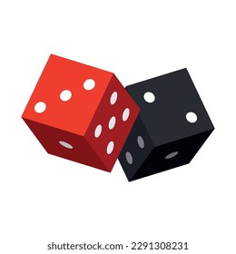 Isolated pair of dices Casino Icon Vector