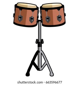 Isolated pair of drums icon, Vector illustration