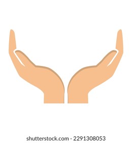 Isolated pair of empty hands doing a holding gesture Vector