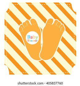 Isolated pair of footsteps on a textured background