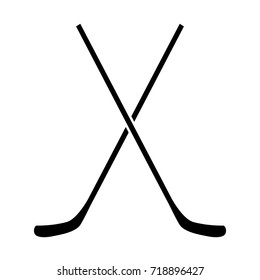 Isolated pair of hockey sticks on a white background, vector illustration