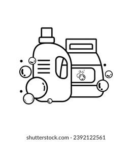 Isolated pair of liquid soap bottle icons Vector illustration