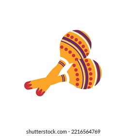 Isolated pair of maracas sketch icon Vector