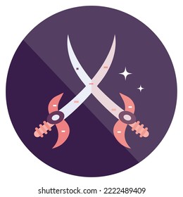 Icono de espadas medievales Aisladas Vector