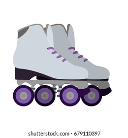 Isolated pair of roller skates, Vector illustration