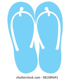 Isolated pair of sandals on a white background, Vector illustration