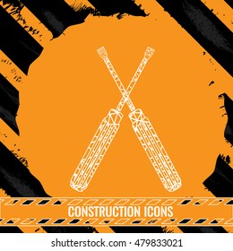 Isolated pair of screwdrivers, Construction icon, Vector illustration