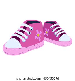 Isolated pair of shoes on a white background, Vector illustration