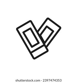 Isolated pair of stadium tickets icon flat design Vector illustration